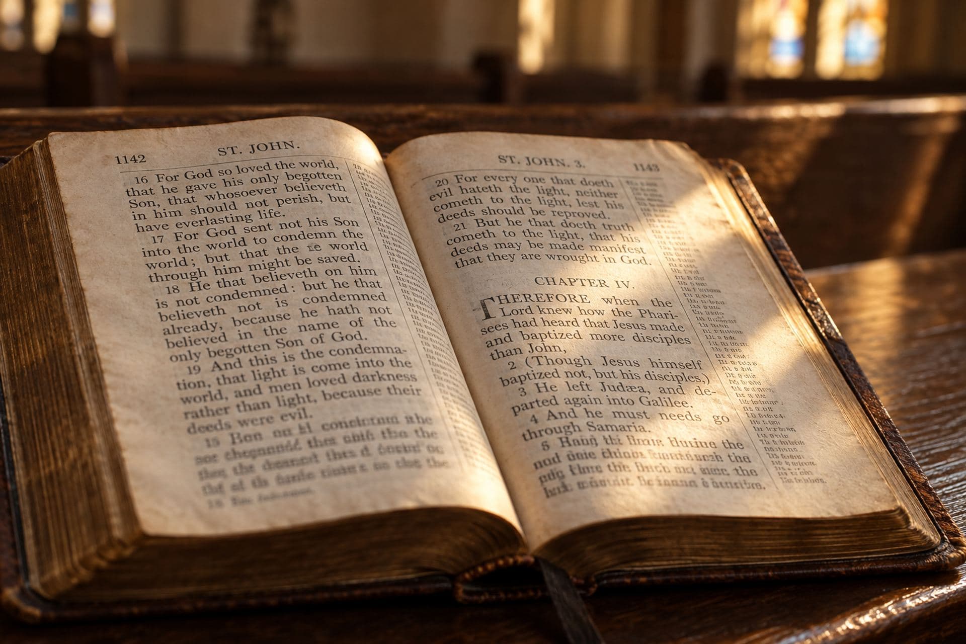 An open King James Bible